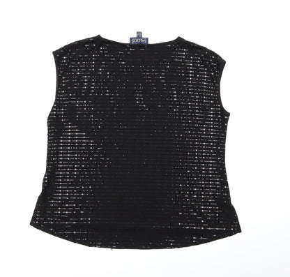Womens UK Size 16 Saloos Black Basic Blouse