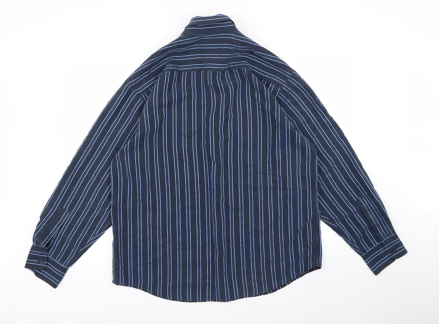 Taylor & Wright Mens Blue Striped   Button-Up Size L