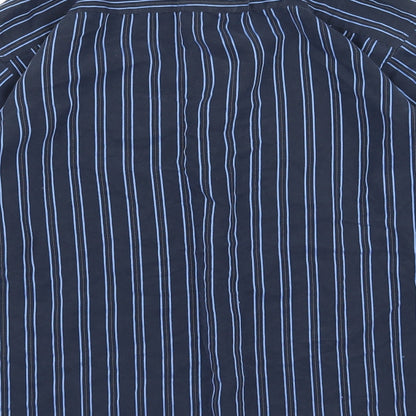 Taylor & Wright Mens Blue Striped   Button-Up Size L