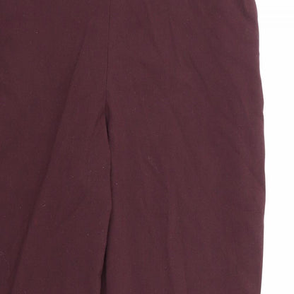 Womens UK Size 14 Marks and Spencer Regular Fit Dress Pants Brown Trousers