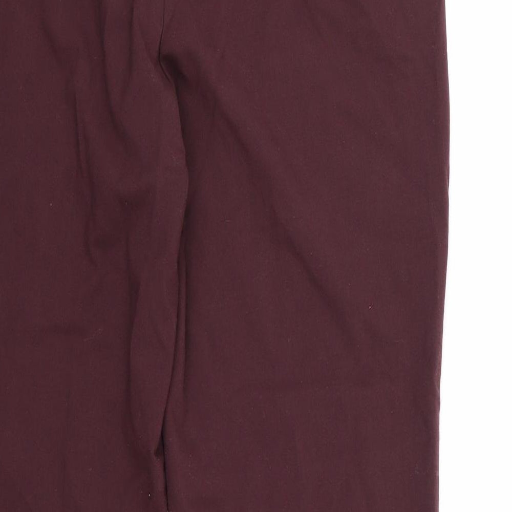 Womens UK Size 14 Marks and Spencer Regular Fit Dress Pants Brown Trousers