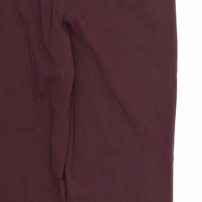 Womens UK Size 14 Marks and Spencer Regular Fit Dress Pants Brown Trousers
