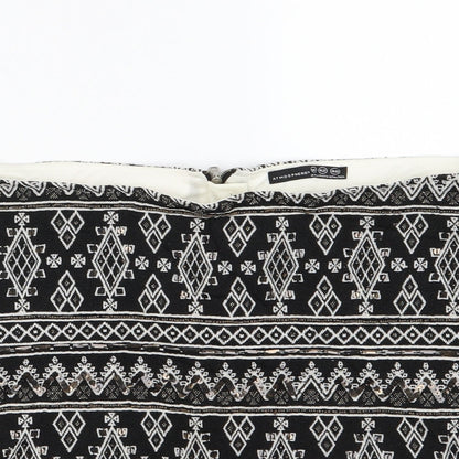 Atmosphere Womens Black Geometric  A-Line Skirt Size 14