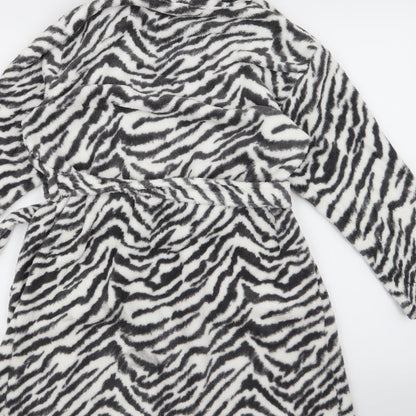 HEMTEX Girls White Animal Print Fleece Top Gown Size 9-10 Years