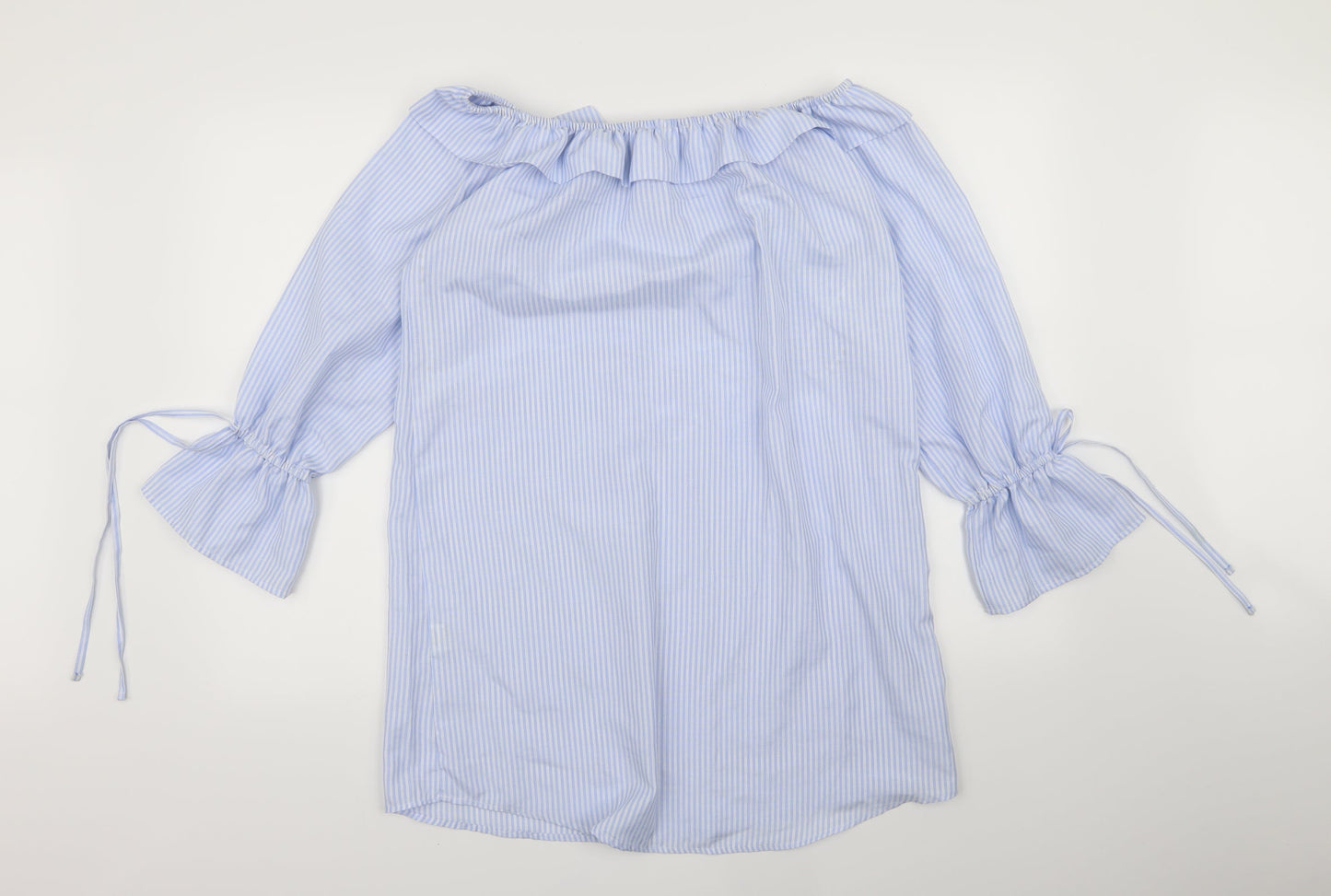 Missguided Womens Blue Striped  A-Line  Size 10