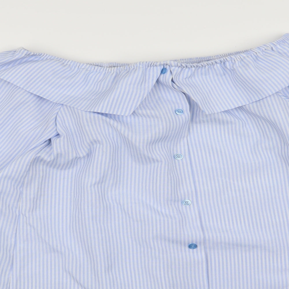 Missguided Womens Blue Striped  A-Line  Size 10