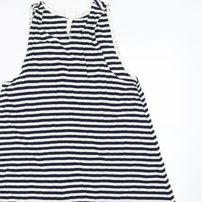 H&M Womens White Striped  A-Line  Size S