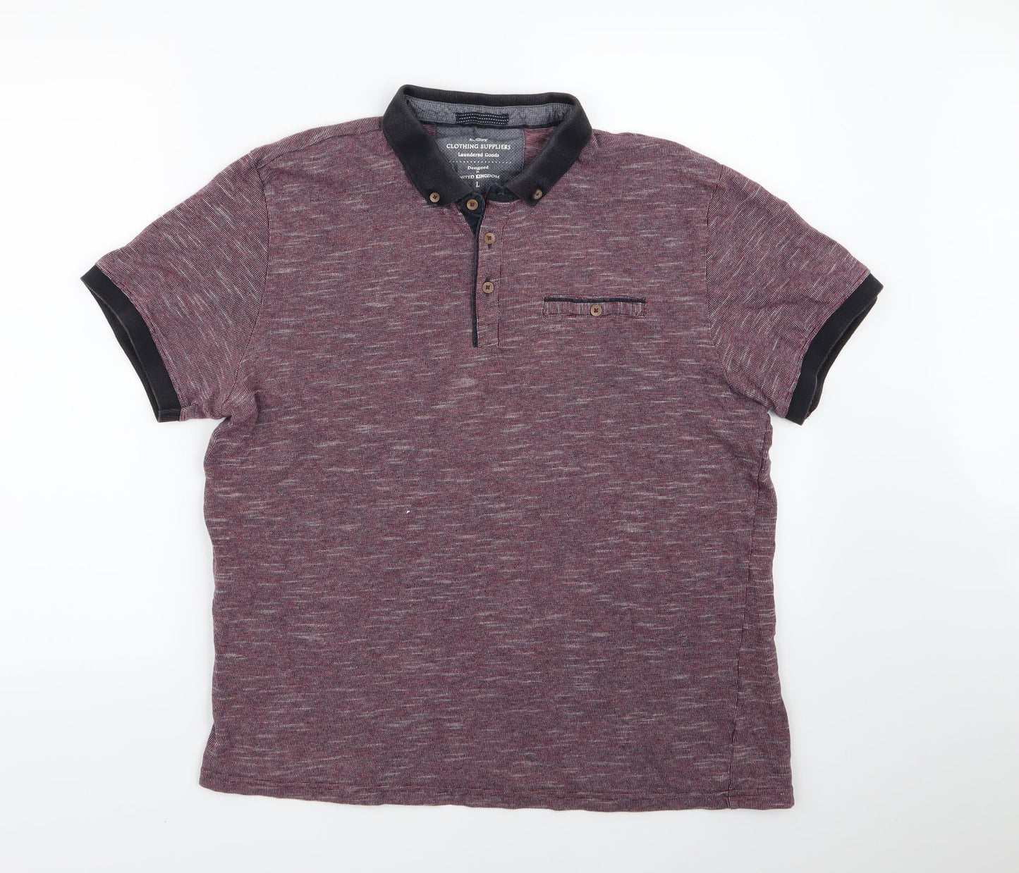 Easy Mens Purple    Polo Size L