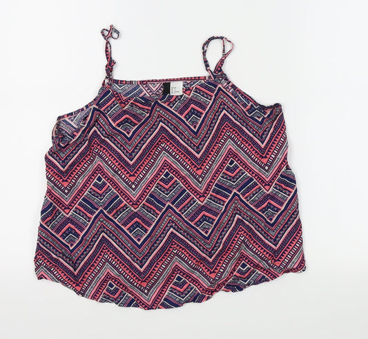Divided by H&M Womens Multicoloured Geometric  Camisole Tank Size 12