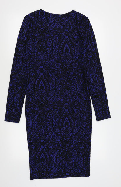 VERO MODA Womens Blue Floral  T-Shirt Dress  Size S
