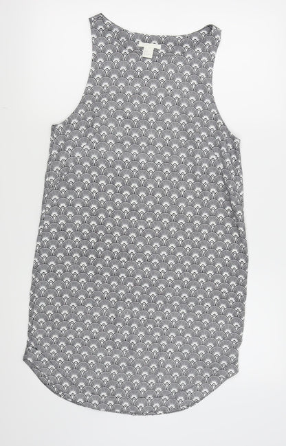 H&M Womens Black Argyle/Diamond  Pencil Dress  Size 8