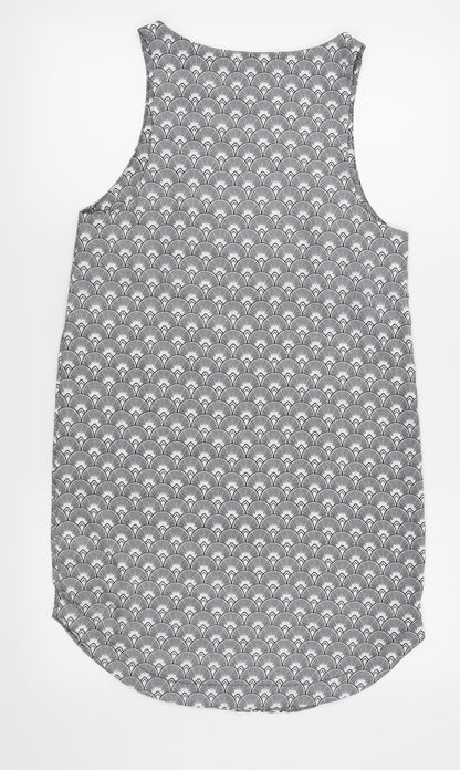 H&M Womens Black Argyle/Diamond  Pencil Dress  Size 8