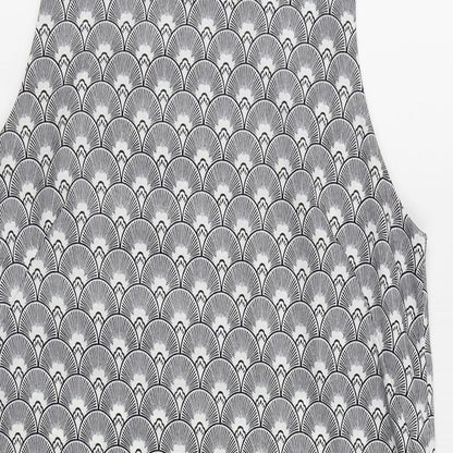 H&M Womens Black Argyle/Diamond  Pencil Dress  Size 8