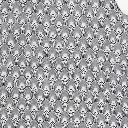 H&M Womens Black Argyle/Diamond  Pencil Dress  Size 8