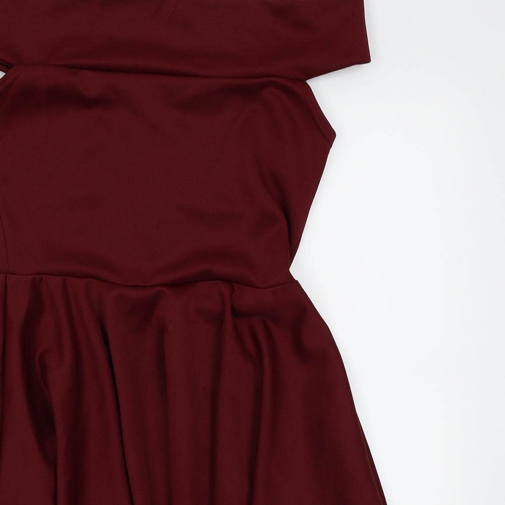 Boohoo Womens Purple   Fit & Flare  Size 10