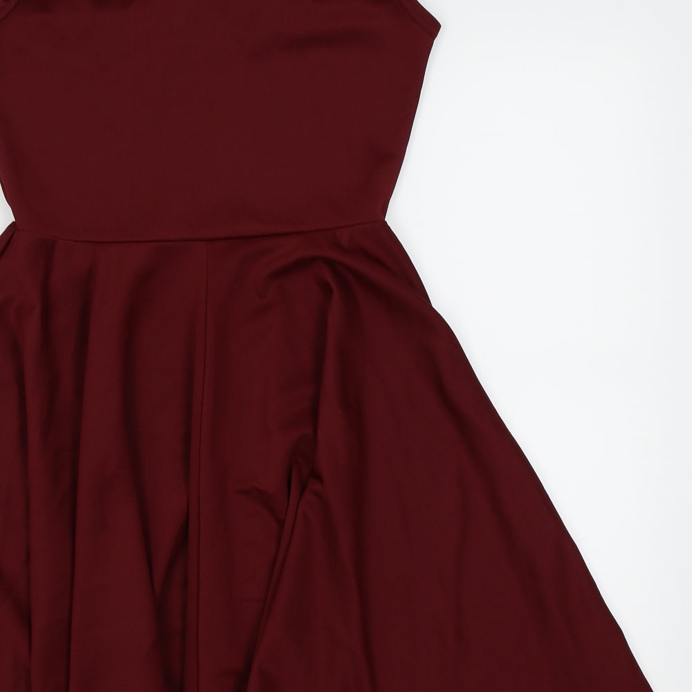 Boohoo Womens Purple   Fit & Flare  Size 10