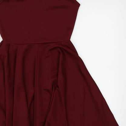 Boohoo Womens Purple   Fit & Flare  Size 10