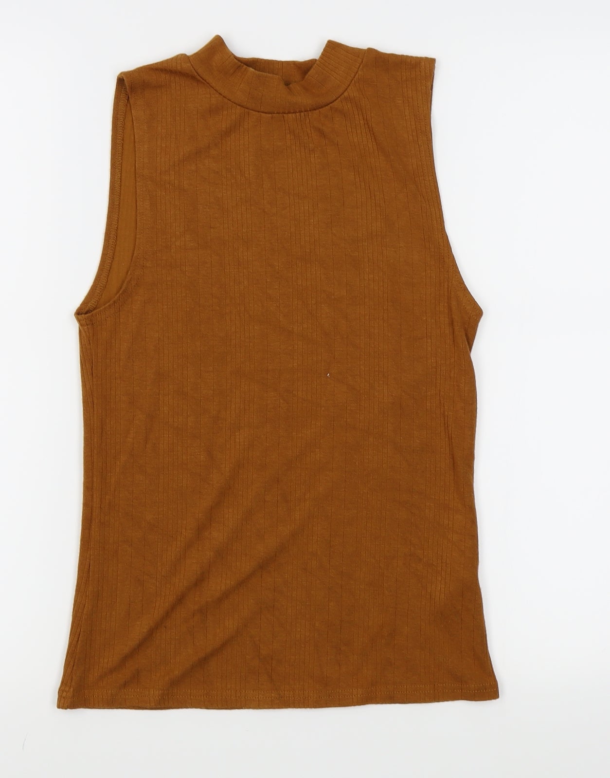 Womens UK Size 10 New Look Brown Basic Tank