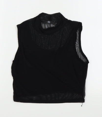 Womens UK Size 8 Missguided Black Basic T-Shirt