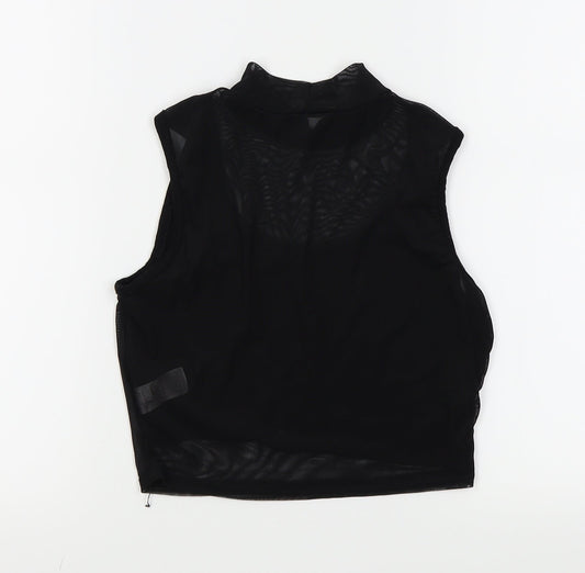 Womens UK Size 8 Missguided Black Basic T-Shirt