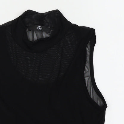 Womens UK Size 8 Missguided Black Basic T-Shirt