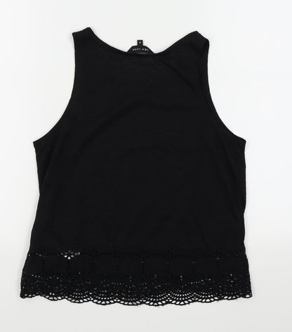 Womens UK Size 8 New Look Black Basic Tank