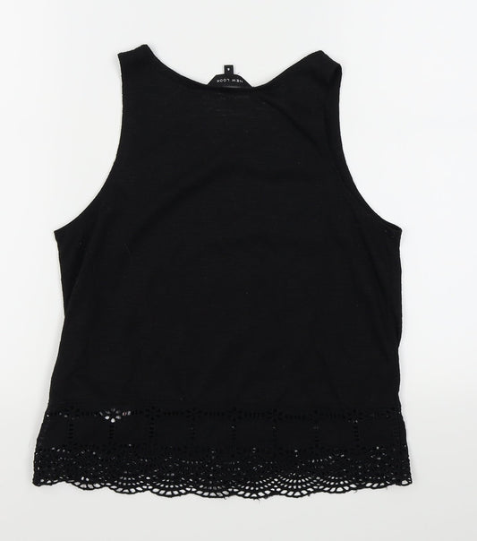 Womens UK Size 8 New Look Black Basic Tank