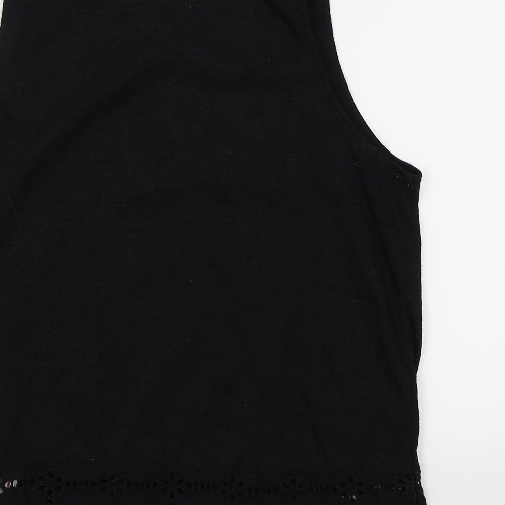 Womens UK Size 8 New Look Black Basic Tank