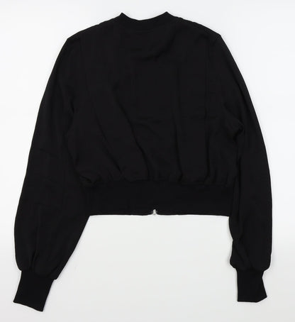 H&M Womens Black   Full Zip Jumper Size 6
