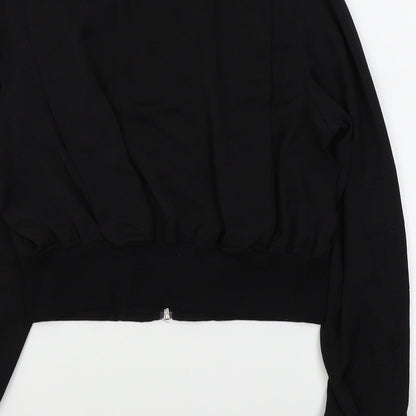 H&M Womens Black   Full Zip Jumper Size 6