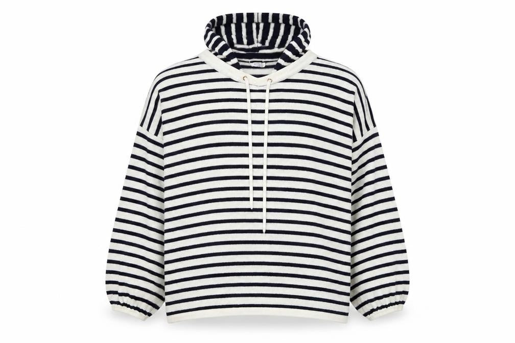 Falmer Heritage Womens White Striped  Pullover Jumper Size M