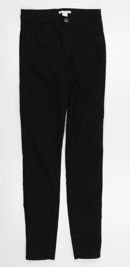 Womens UK Size 6 H&M Regular Fit Skinny Black Jeans