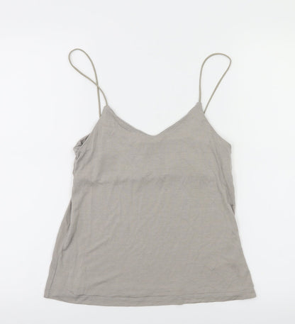Womens UK Size XS H&M Grey Basic T-Shirt