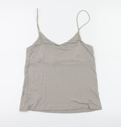 Womens UK Size XS H&M Grey Basic T-Shirt