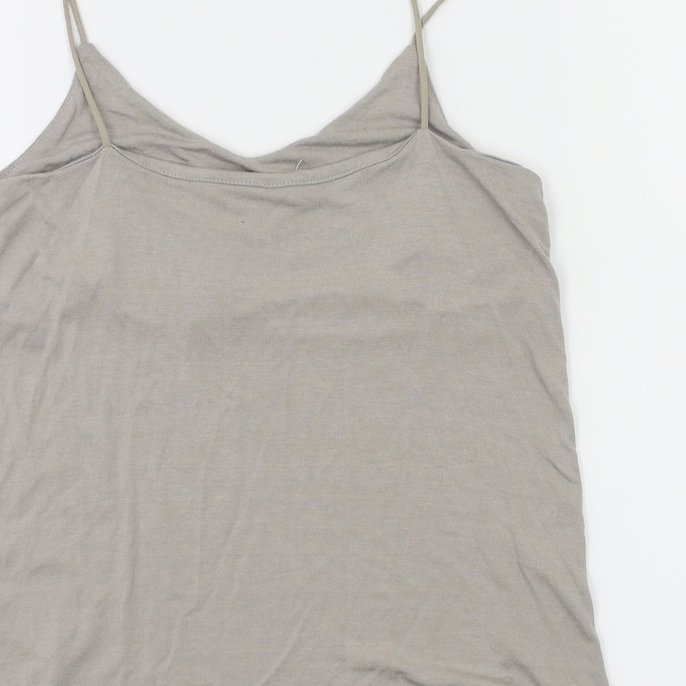 Womens UK Size XS H&M Grey Basic T-Shirt