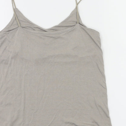 Womens UK Size XS H&M Grey Basic T-Shirt