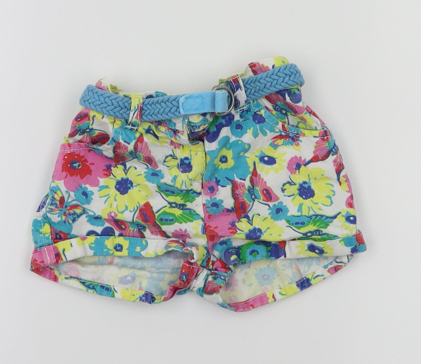 Matalan Girls Multicoloured Floral  Capri Trousers Size 12-18 Months
