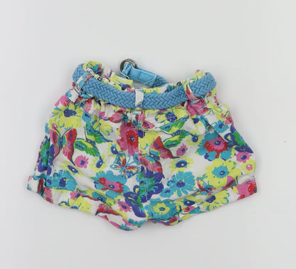 Matalan Girls Multicoloured Floral  Capri Trousers Size 12-18 Months