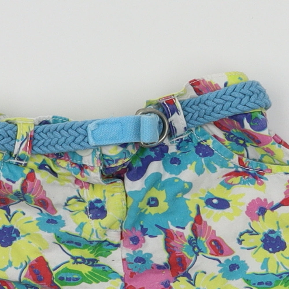 Matalan Girls Multicoloured Floral  Capri Trousers Size 12-18 Months