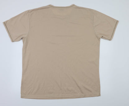 Nuggets Womens Beige Floral  Basic T-Shirt Size 2XL