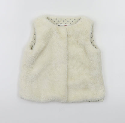 Minoti Girls Ivory   Basic Jacket Coatigan Size 2-3 Years