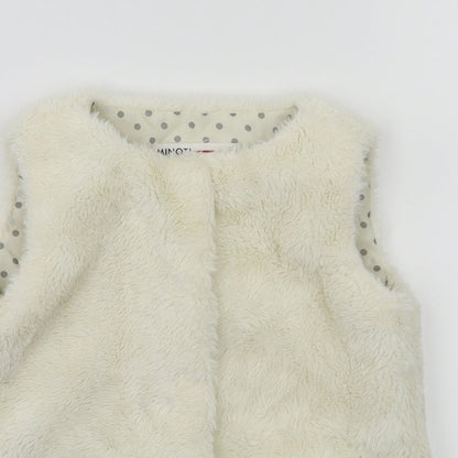 Minoti Girls Ivory   Basic Jacket Coatigan Size 2-3 Years