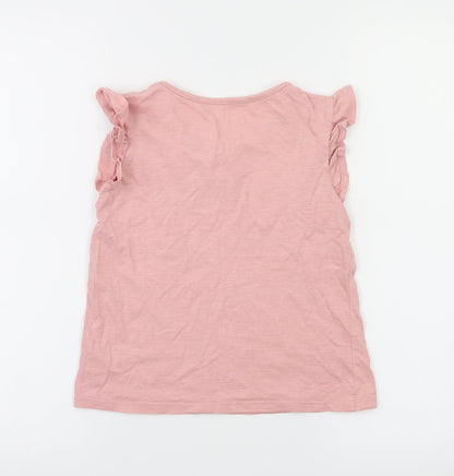 TU Girls Orange   Basic T-Shirt Size 7 Years