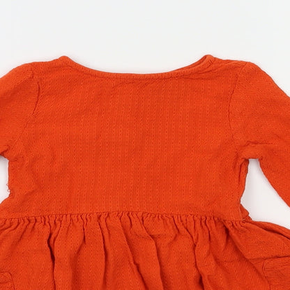next  Girls Orange   Fit & Flare  Size 6-9 Months