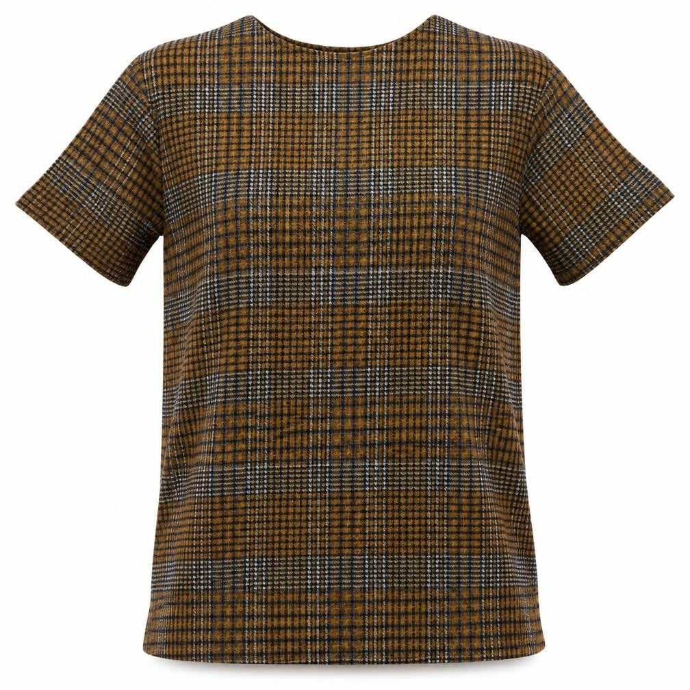 Womens UK Size S Zara Brown Basic T-Shirt