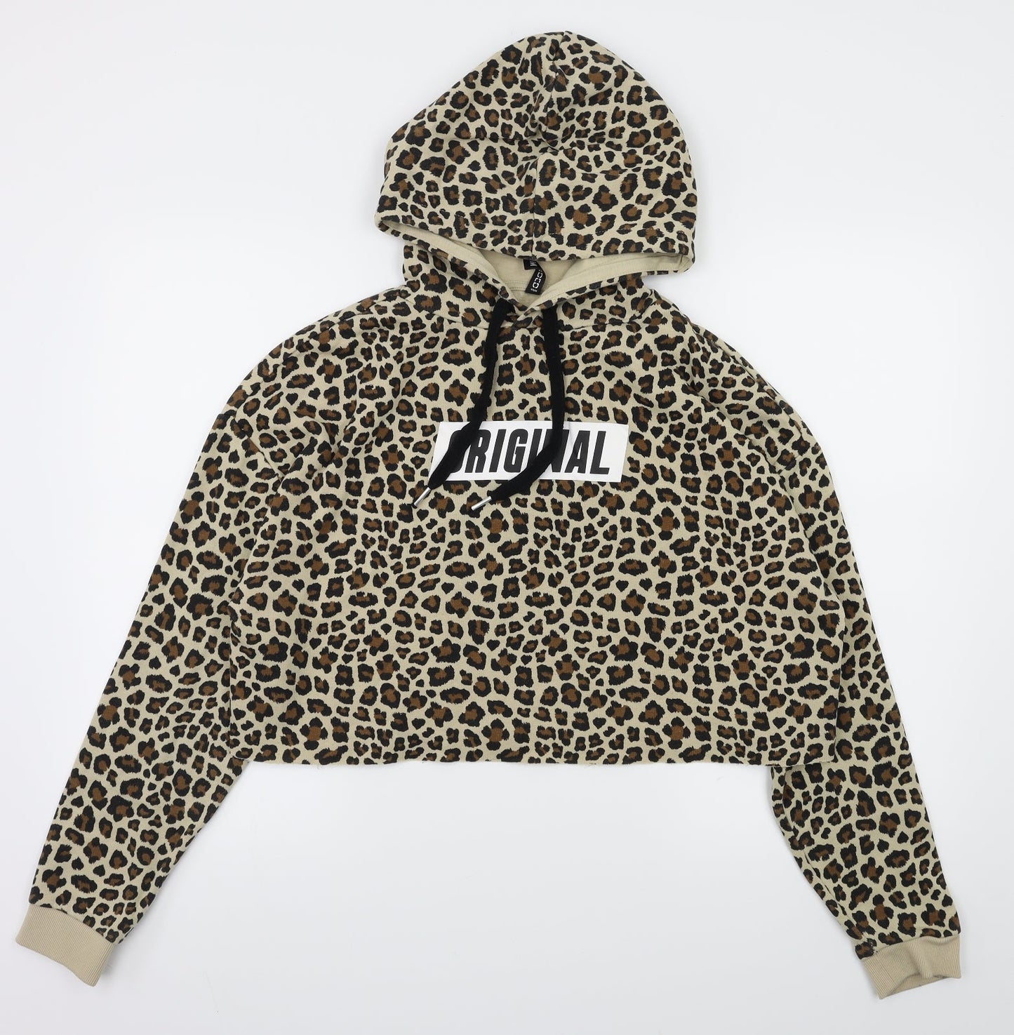 H&M Womens Brown Animal Print  Pullover Jumper Size M