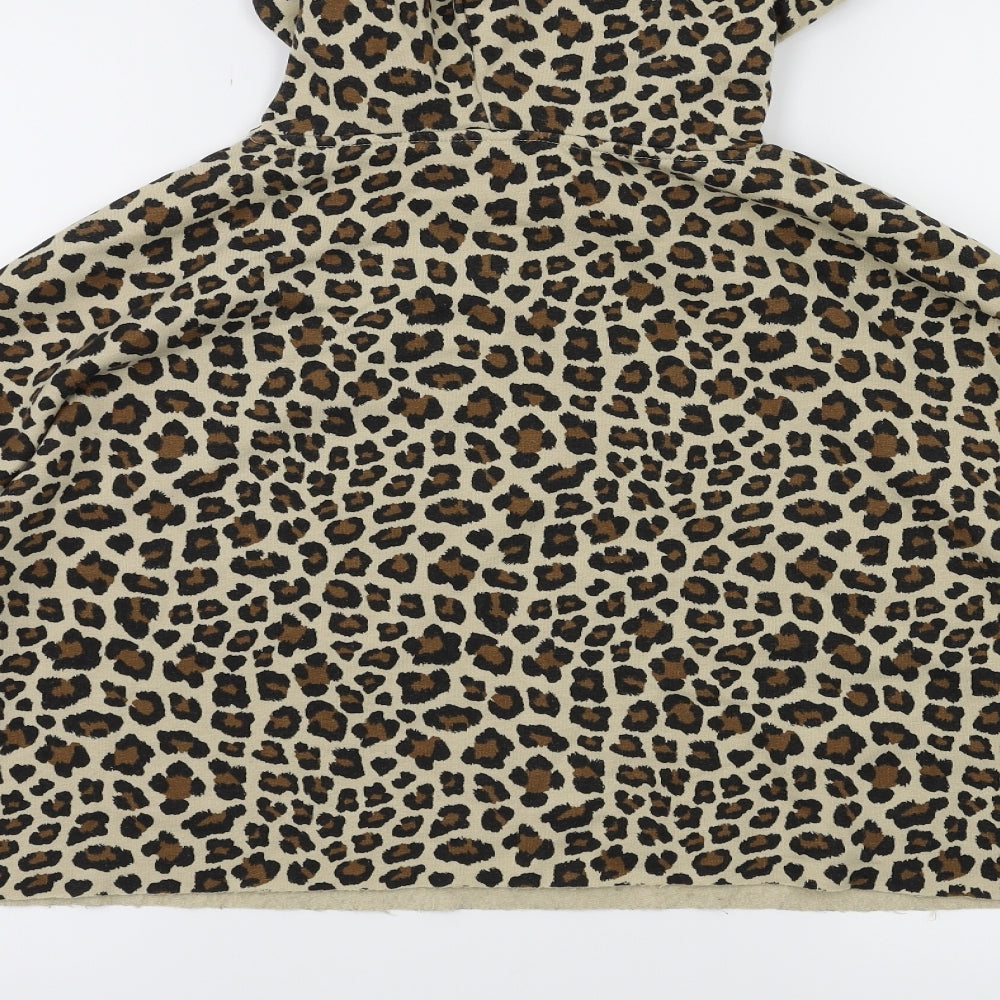 H&M Womens Brown Animal Print  Pullover Jumper Size M
