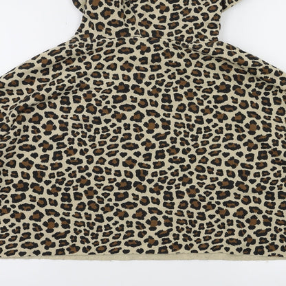 H&M Womens Brown Animal Print  Pullover Jumper Size M