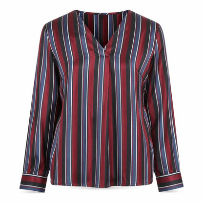 Body Flirt Womens Red Striped  Basic Blouse Size 10