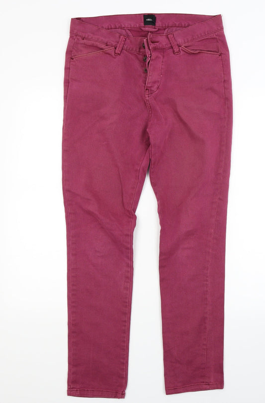 ASOS Womens Red  Denim Skinny Jeans Size 30 in L28 in